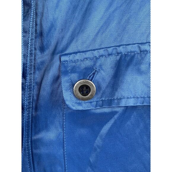 RUBY RD Solid Blue Shimmer Button Up Lightweight Jacket Women’s Size 6 - Picture 4 of 7